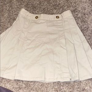 Pleated Kaki school girl skirt